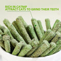 8Pcs Natural Grass Chew Toy with Catnip for Cat Teething and Hairball Removal