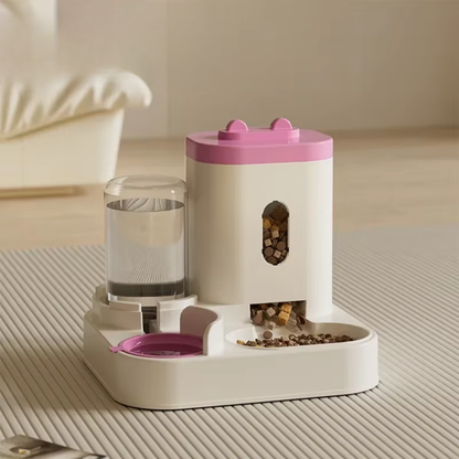 Automatic Feeder &amp; Water Fountain – Large Capacity Food Dispenser for Dogs &amp; Cats