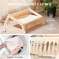 Elevated Flower Cat Bed, 55Cm L&W Large Cat Sofa, Stylish Cats Chair with Highly Elastic Soft Cushion, Furniture for Sleeping for All Cats