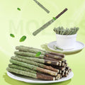 8Pcs Natural Grass Chew Toy with Catnip for Cat Teething and Hairball Removal