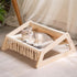 Elevated Flower Cat Bed, 55Cm L&W Large Cat Sofa, Stylish Cats Chair with Highly Elastic Soft Cushion, Furniture for Sleeping for All Cats