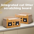 Cat Cardboard House Scratching Post Activity Centre Bed Toys Climbing Scratcher